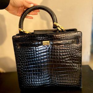 Gianfranco Ferré Crocodile Embossed Leather Bag